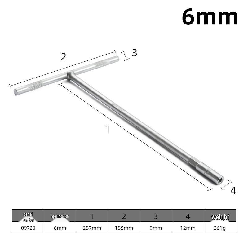 Longdexin T-Handle Multi-Functional Hex Socket Wrench for Car and Motorcycle Repair