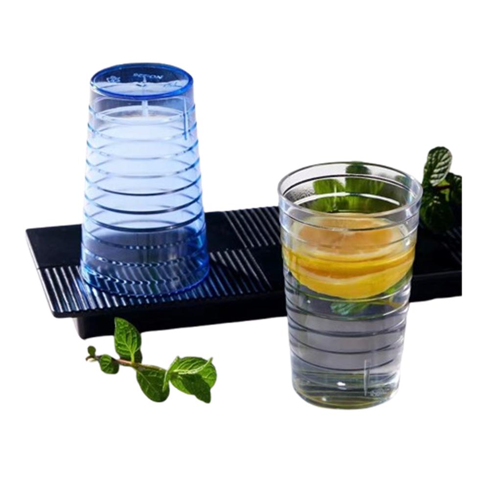 5pcs transparent plastic anti-fall cold water cup beverage cup water cup beer cup easy to carry