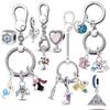 New Copper Llavero Lucky Ladybug Key Pendant Charm Beads Fit Original Brand Bracelet Diy Jewelry Making