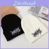 Acrylic Knit Hat For Adults With Embroidered Design For Winter Outdoor Warmth