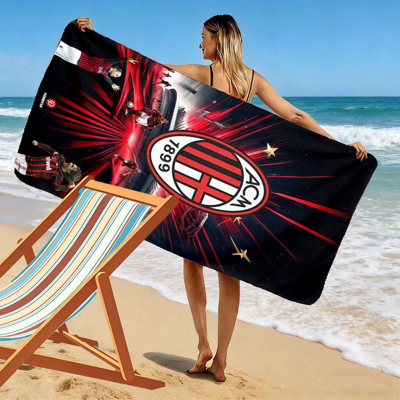 Milan Print Beach Towel, Large Soft Quick Dry Towel for Beach Camping Swimming