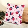 Strawberry Pattern Cushion Cover Soft Short Plush Pillow Cover Smooth Cozy Texture Aesthetic Cushion Case Home Decor