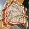 New Leopard Print Square Scarf Hijab Women Satin Silk Bandana Headband Neckerchief Female Hair Band Wrap Shawls Foulard