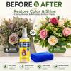 Seidenpflanzen-Reinigungsspray 120 ml mit Mikrofasertuch zur Staubentfernung und Oberflächenpflege Geeignet für künstliche Blumen und Blattwerk