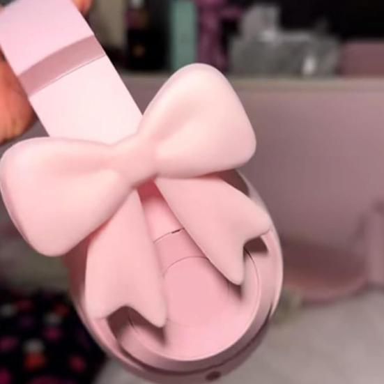1/2 Pairs Headphone Silicone Bow Decoration Universal 3D Headset Decorative Bow Clip Women Headphone Attachment Accessory