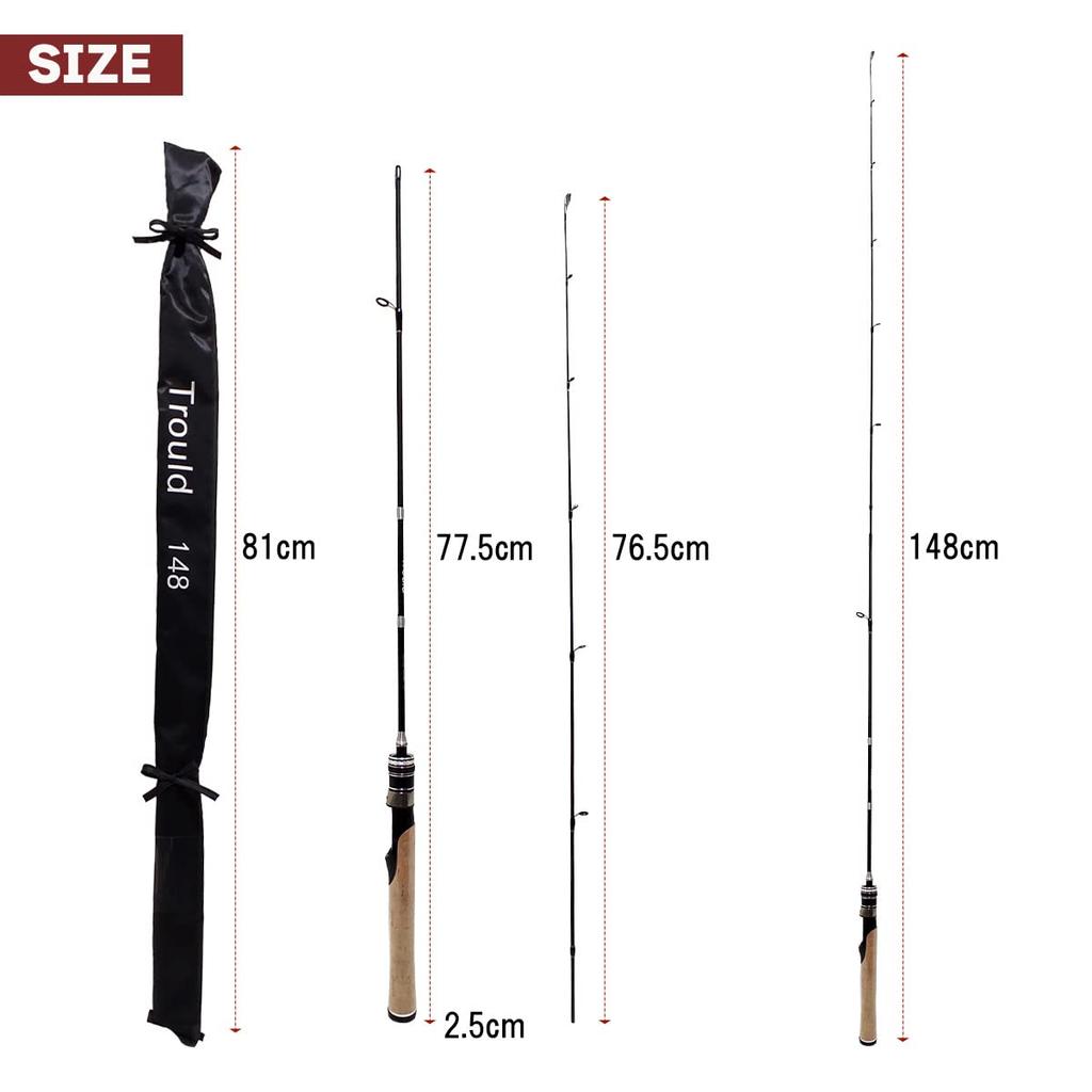 Orrudo Fishing Tackle Ultra Light Rod & Orcus 800 Spinning Reel Set (qb300107e02n01)