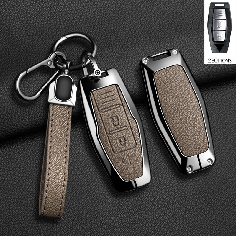 2 3 4 Buttons Auto Intelligent Key Fob Cover Case Key Ring Fit For Mitsubishi Outlander Control Smart Key Fob Mount Auto Accessories