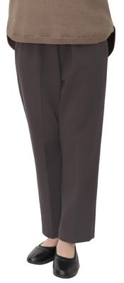 Atrean Senior Fashion Soft and 60cm Inseam [9595] Women's Slacks, Fleece-Lined, Warm, (LL, Brown)