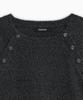 OHESHIO Button Detail Raglan Knit, Charcoal