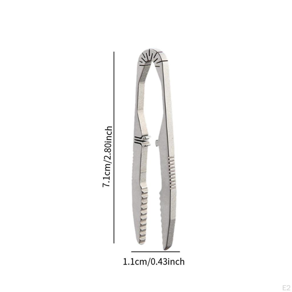 Mini Tweezer Maintenance Tool Non Slip Handle Titanium Alloy Outdoor Survival for Climbing