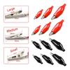 Black Red Soft Plastic Coated Testing Probe Mini Alligator Test Clips 10Pcs Metal Alligator Clip Crocodile Electrical Clamp