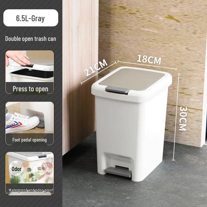 Large Trash Can with Foot Pedal and Lid for Bedroom, Living Room, Dorm, Bathroom, Kitchen, and Toilet.