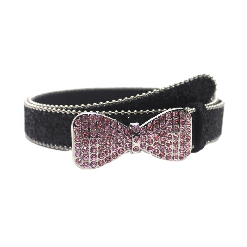 Женский кожаный ремень для джинсов, брюк, платьев, блестящий женский поясной ремень, пряжка со стразами, готический поясной ремень чёрный