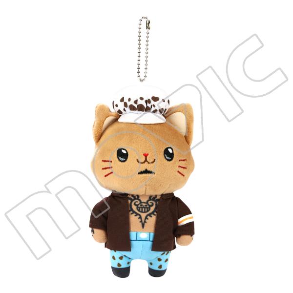 [original] Stuffed One Piece Cotton Pendant With Cat Patch Mask Plush Doll 14cm Luffy Sanji Law Ace Doflamingo Nami Bag Ring Toy