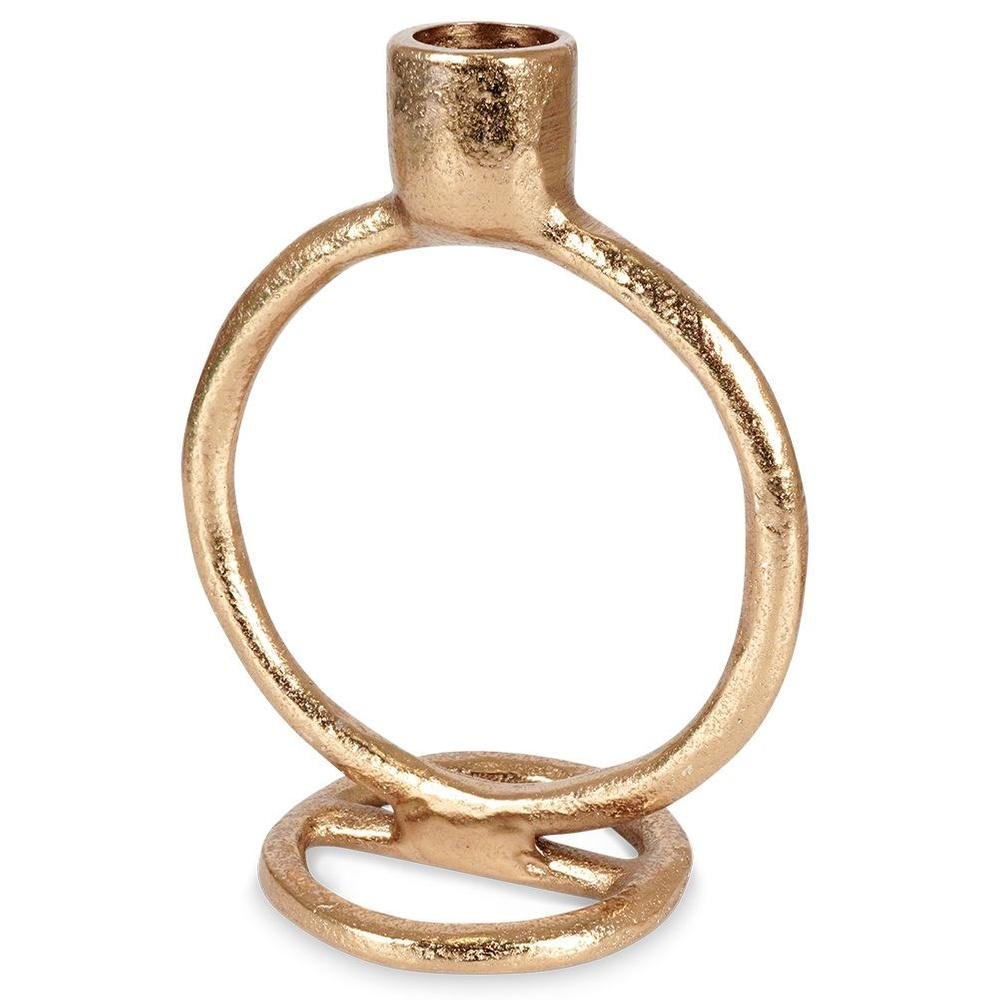 Gold Metal Candlestick Stand for a Long Candle Decorative Table 15 cm