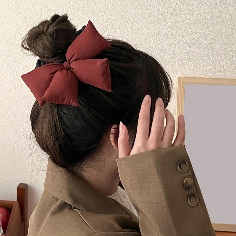 Bowknot Hair Scrunchies Thick Oversized Hair Scrunchy Elegant Hair Rope Scrunchy Women Ponytail Holder