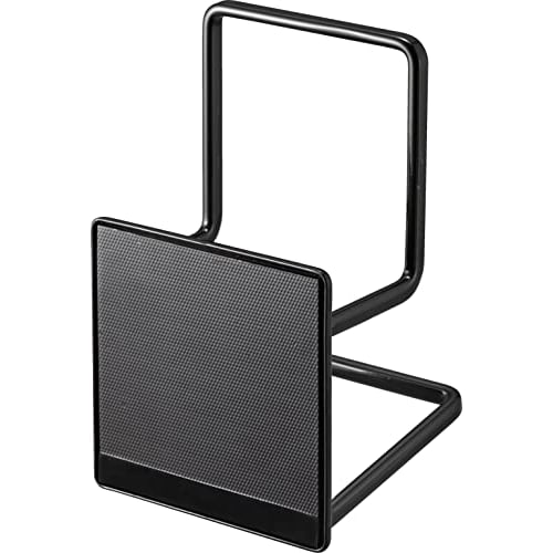 Yamazaki Tower Magnetic Sponge Holder, Double, Black, Approx. W6.5 X D6.3 X H11cm, Two-Tier, Easy To Clean, Product Number: 3281