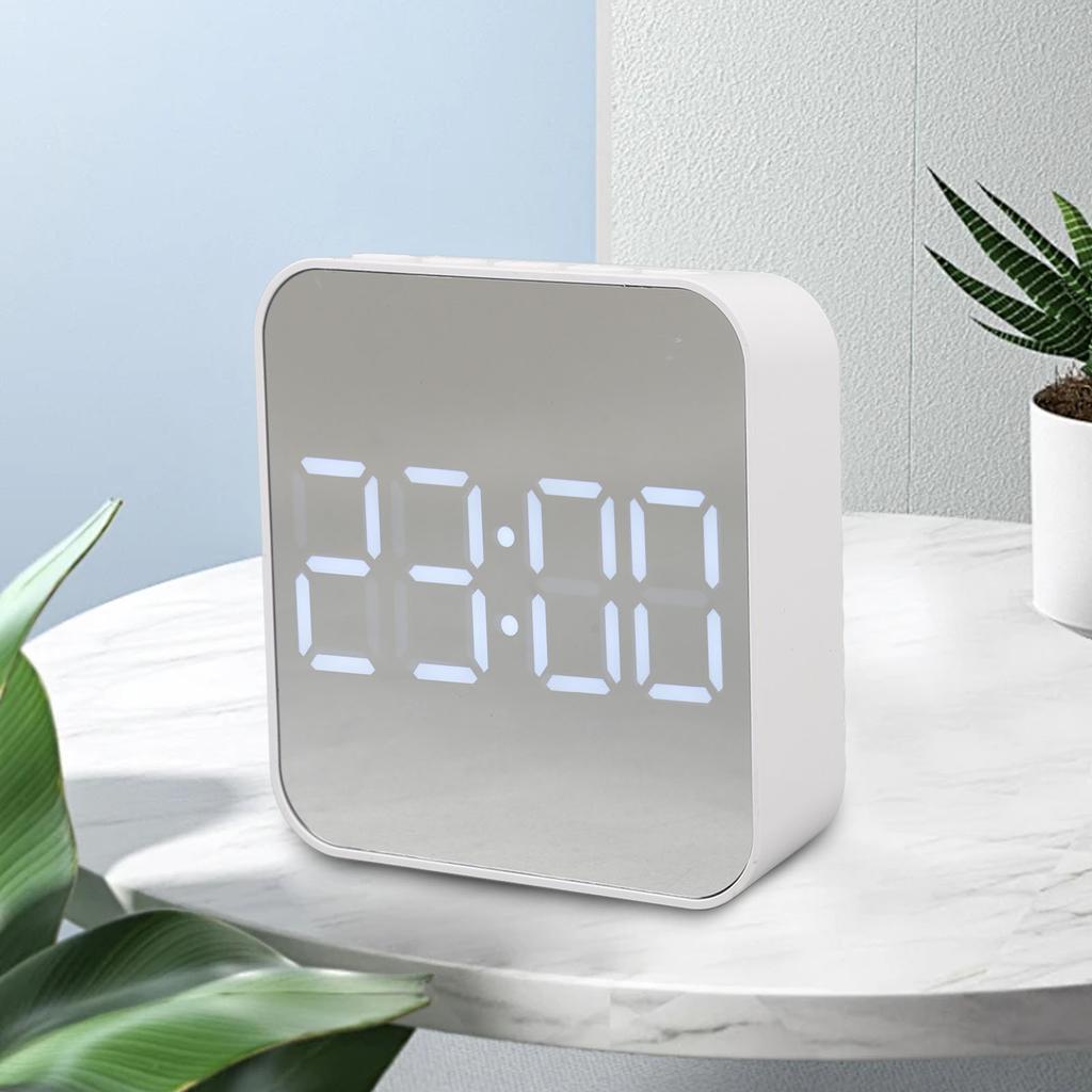 LED Digital Clock 2 Alarm Settings Multifunctional Small Electronic Alarm Clock with Temp Date Display for Bedroom