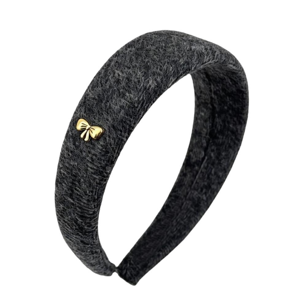 Sponge Padding Wide Edge Headband Solid Color Thick Hair Band Retro Hair Hoop Winter Season