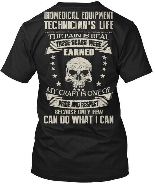 Biomed Equipment Tech Respect T-Shirt Made in the USA Size S to 5XL