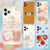 R-Rilakkuma Niedźwiedź UROCZY Etui Na Telefon Dla iPhone 17,16,15,14,13,12,11 Pro,Max,Plus,Air,X,XS,XR,SE,Mini Przezroczyste Miękkie