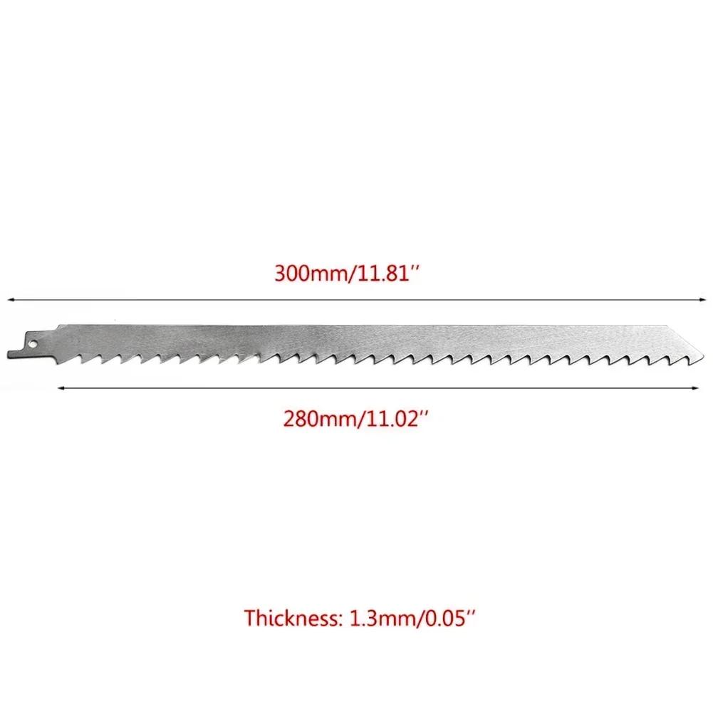 Reciprocating Saw Blade 300mm Stainless Steel For Cutting Meat IceWood 300*19mm*1.5mm Fine Tooth Design Cutting Tools