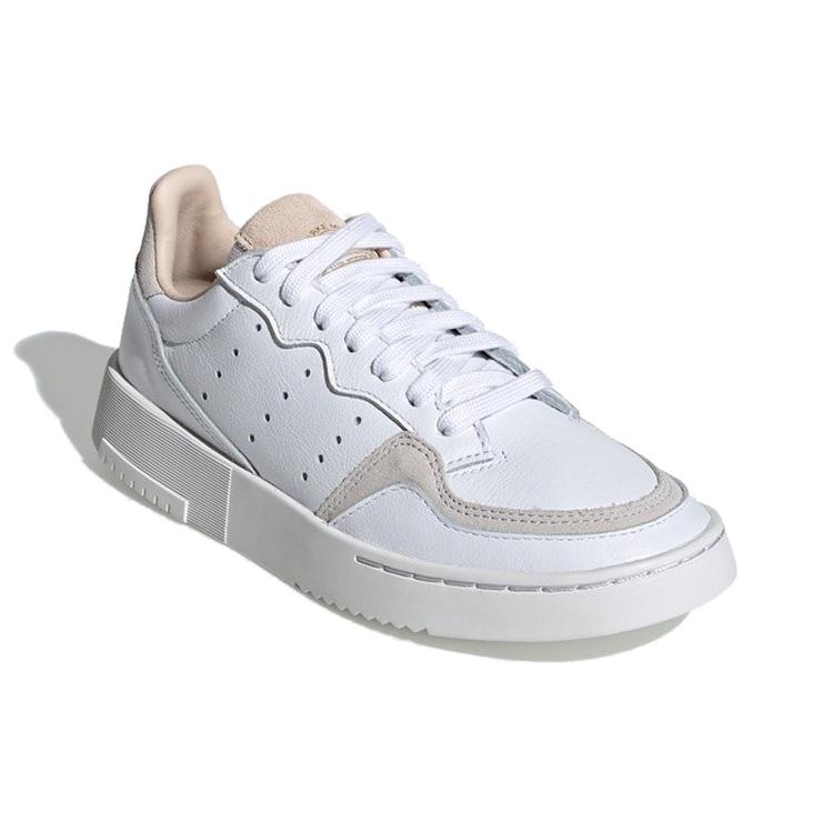 Adidas Originals Super Court Leather Low top Kids' Skateboarding Shoes White Brown Teenagers EE8795