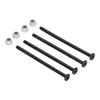 4Pcs RC Car Screws Kit Steel Black Silver Nuts Remote Control Car Accessories for WLtoys 144010
