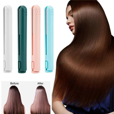 Mini Curling Demir Taşınabilir Şarj Edilebilir USB Çift Kullanımlı Saç Bigudi Pürüzsüz Güvenli Şekillendirme için Düzleştirici
