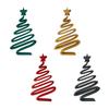 Christmas Tree Ornaments 3D Printed Spiral Christmas Tree Figurine Hoiliday Tabletop Decoration for Winter Mantel Shelf