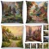Elegant Cotton Linen Cushion Cover With Invisible Zipper For Easy Cleaning