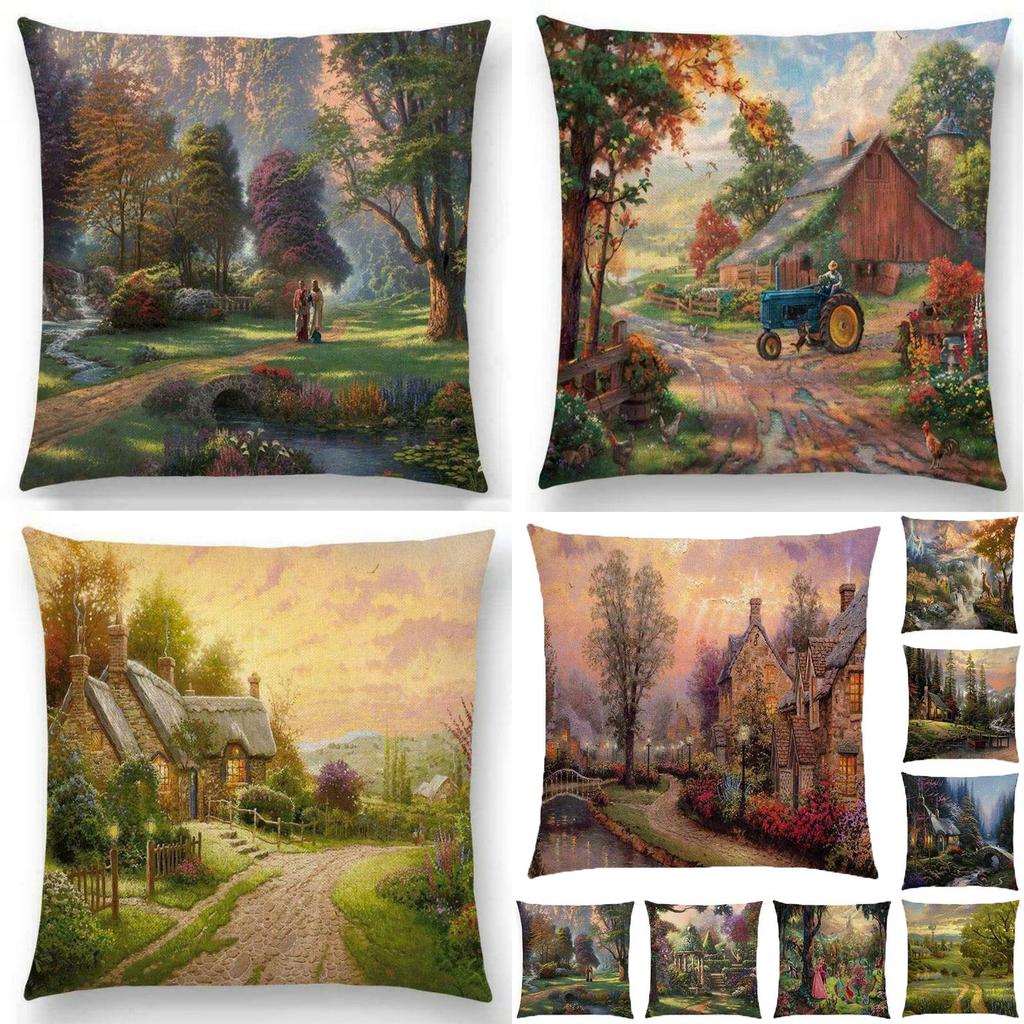 Elegant Cotton Linen Cushion Cover With Invisible Zipper For Easy Cleaning
