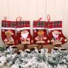 3D Burlap Stocking Ornaments & Plush Doll Toys - Long-Legged Christmas Gift Bags