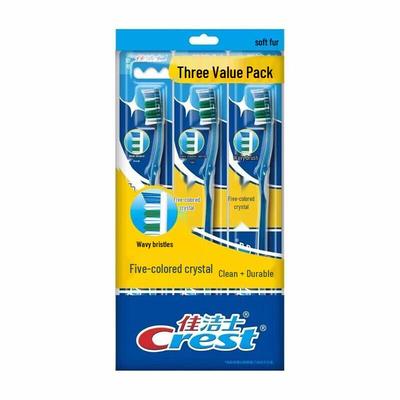 Crest Colorful Crystal Soft Toothbrush 3-Pack