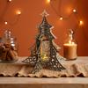 Christmas Tree Lantern Wooden Candlestick Table Lamp - Festive Home Decoration Ornament