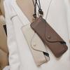 Sunglasses Storage Bag Hanging Eyeglasses Holder Eyewear Protective Case PU Leather Glasses Case