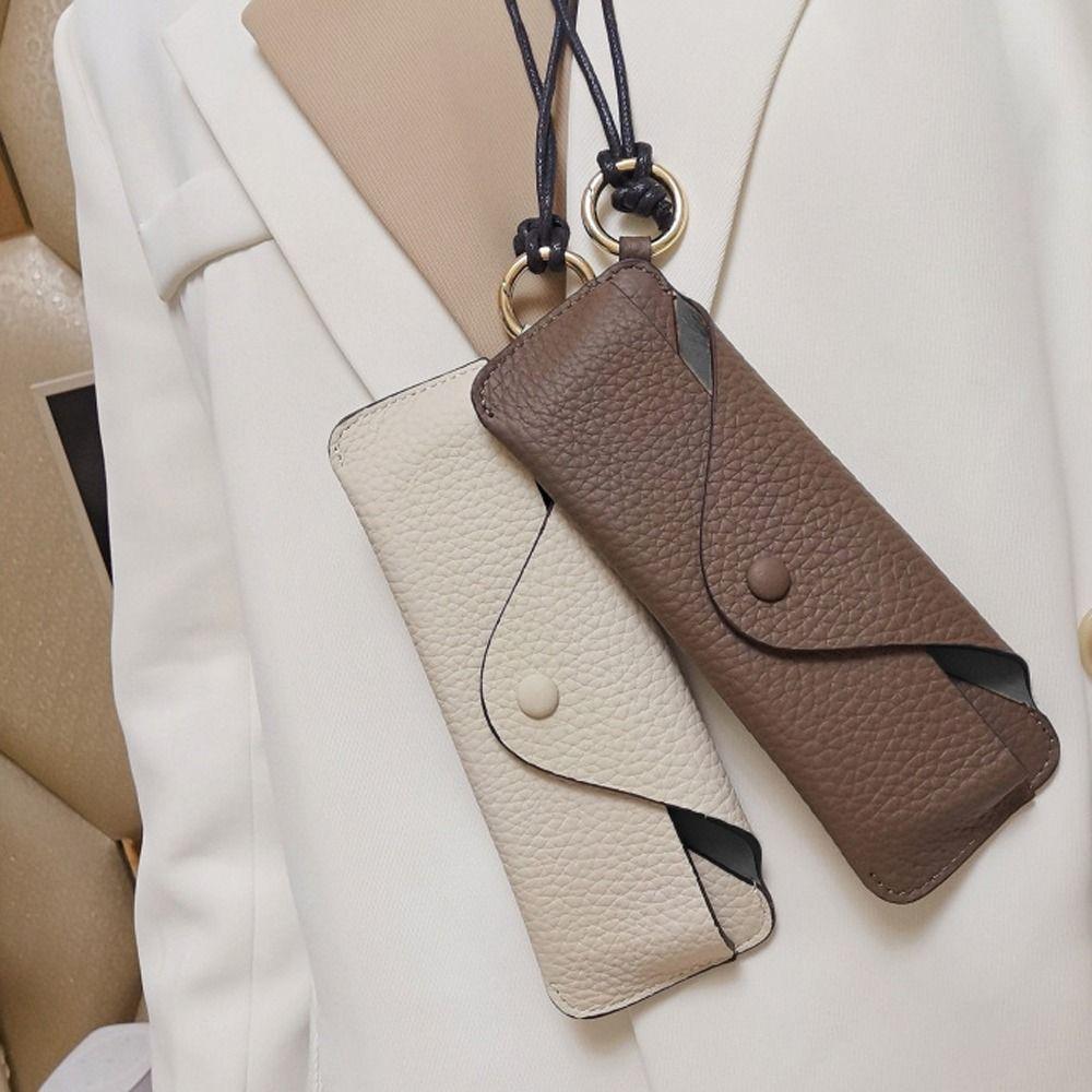 Sunglasses Storage Bag Hanging Eyeglasses Holder Eyewear Protective Case PU Leather Glasses Case