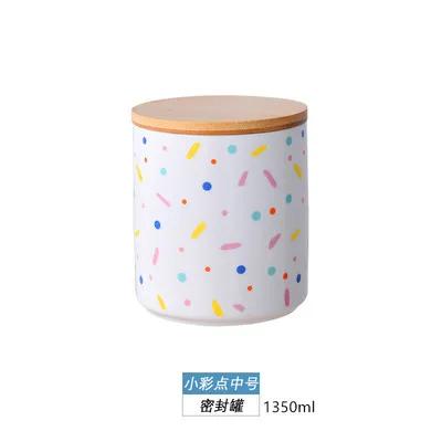 Scandinavian ceramic jars sealed jars for food storage seasoning boxes grain storage containers dried fruit coffee candy jars