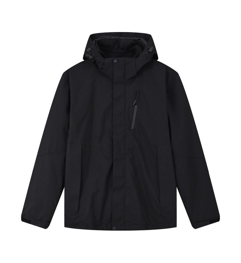 Unisex Three-in-One Gore-Tex Jacket: Detachable Autumn/Winter Warm Velvet Outerwear 2XL