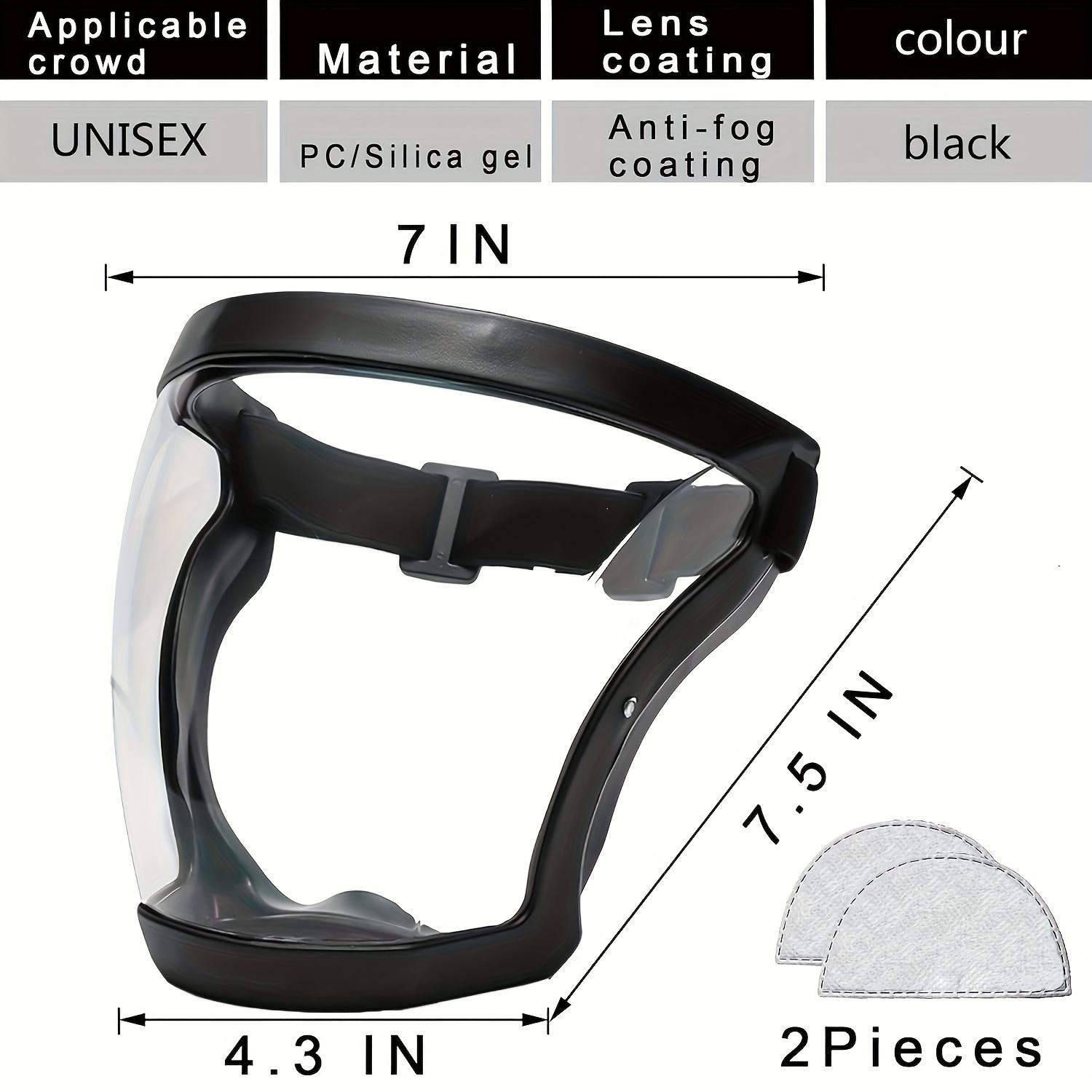 

1 шт. Защитная маска-щиток для лица с защитой от запотевания|Прозрачная, устойчивая к брызгам масла, дышащая конструкция для кулинарии и промышленного использования, универсальная защитная маска 1pc