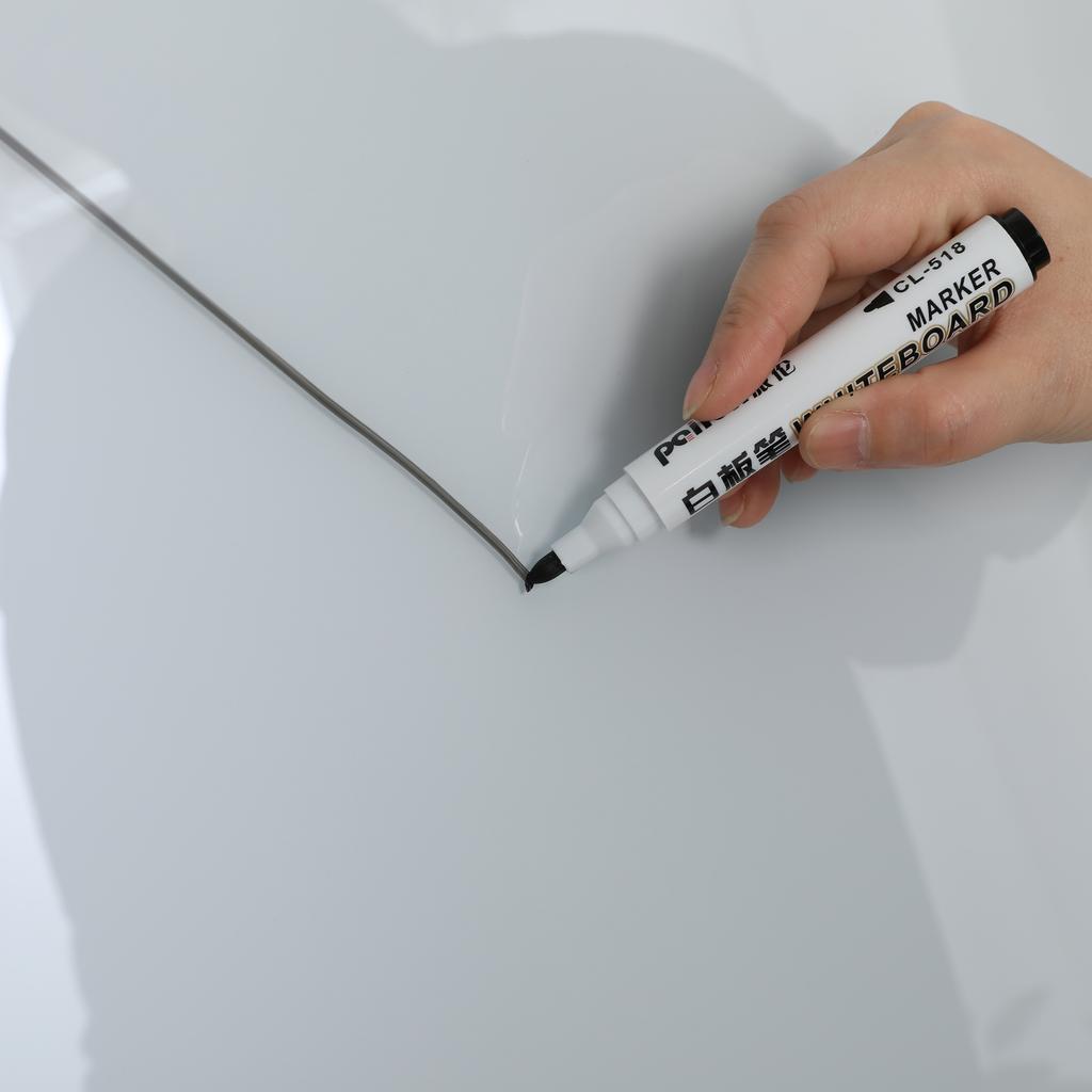 Adjustable Height Tempered Glass Magnetic Dry Erase Whiteboard, 90 x 60 cm, School Supplies or Office Decor, Includes 2 Magnets 2 Markers 1 Eraser
