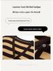 Color Block Striped V-Neck Slimming Knit Women's Cardigan, New Autumn Style, Merino Wool Silk Blend