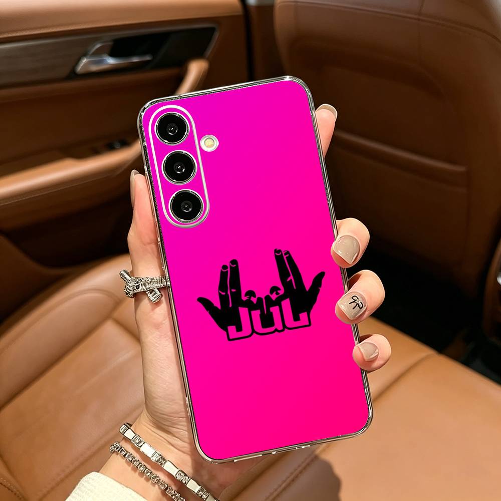 Singer Rapper J-JUL-ES Gesture Clear Soft Silicone Phone Case for Samsung Galaxy A71, A70, A52, A51, A40, A30