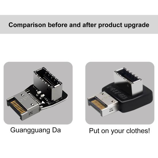 

Материнская плата компьютера Интерфейс USB3.1 TYPE-E Высокоскоростная передача 90-градусный преобразователь расширения Адаптер основной платы для настольного ПК