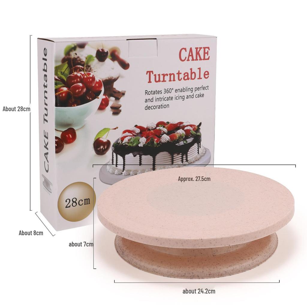Rotating Cake Decorating Stand - Lightweight & Stable Plastic Turntable