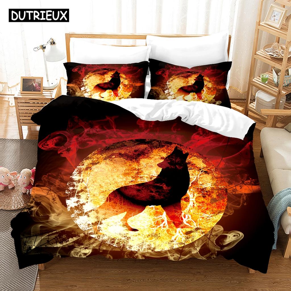 3D Wolf Bedding Sets Duvet Cover Set With Pillowcase Twin Full Queen King Bedclothes Bed Linen