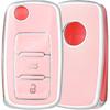 For VW Car Key Fob Cover, Soft TPU Key Shell Case Protection Fit for VW Volkswagen Jetta Golf Passat MK8 Tiguan Touareg Beetle GTI Smart Remote Car