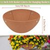 Planter Liners 3 Pieces Natural Plant Felt Mat Breathable Round Basket Liners For Window Garden Flower Bed Reptiles Orchid