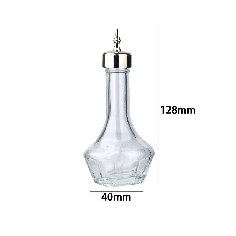 Bitters Bottle With Spout 50ml Shatterproof Clear Glass Portable Professional Bar Tool for Professional Bartenders