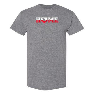 St Louis Home Plate - Baseball Sports Team Color T Shirt - Graphite Heather